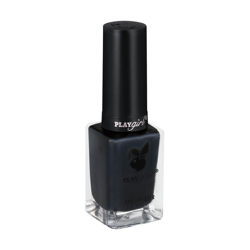 Playgirl Celeb Nail Lacquer in sleek black bottle offering vibrant, long-lasting color.