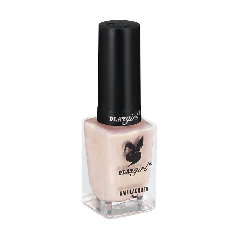 Playgirl Celeb Nail Lacquer bottle showing light pink color with black cap.