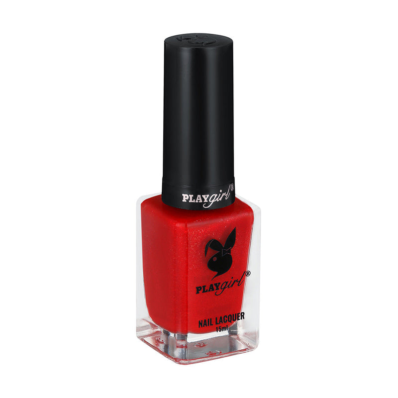 Red Playgirl Celeb Nail Lacquer bottle with high colour payoff and long-lasting wear.