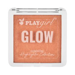 Illuminating Highlighter Collection compact with shimmering powder for radiant glow.