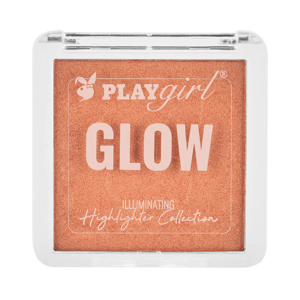 Illuminating Highlighter Collection compact with shimmering powder for radiant glow.