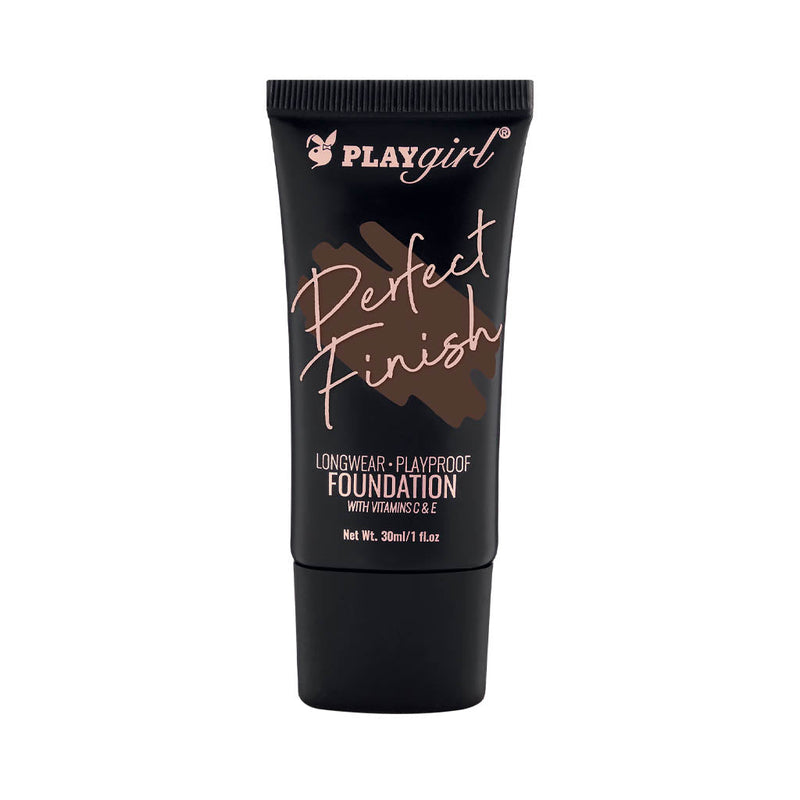 Perfect Finish Foundation tube featuring longwear, water-resistant formula with Vitamins C & E for a flawless look.