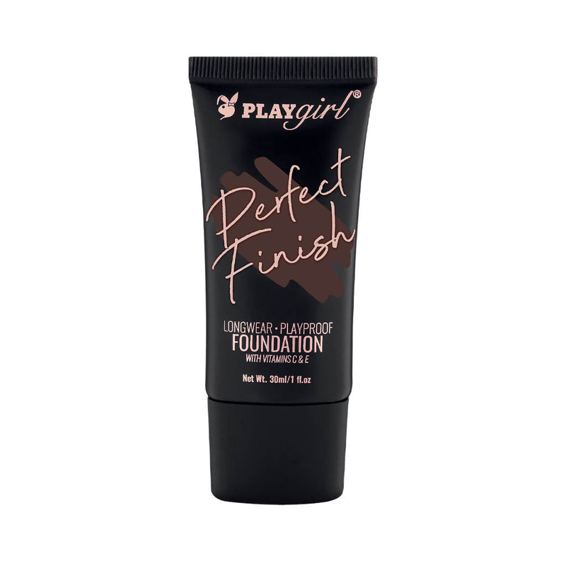 Perfect Finish Longwear Foundation tube with vitamins C and E, offering medium to full coverage.