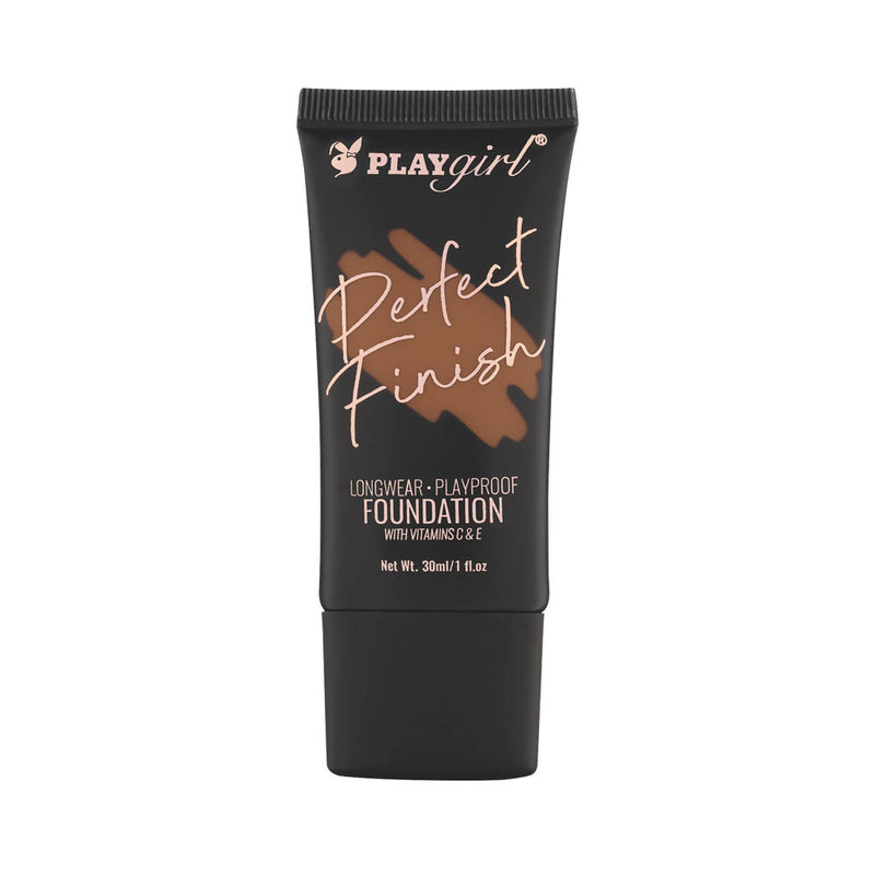 Perfect Finish Longwear Foundation tube with water-resistant, medium to full coverage formula enriched with Vitamin C and E for a flawless, nourished look.