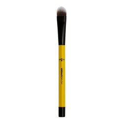 Yellow magnetic eyeshadow brush for full eye application.