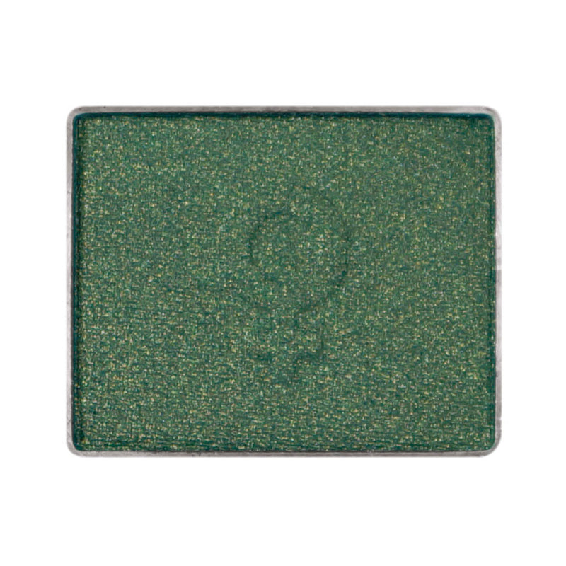 Green single slide eyeshadow with high-impact pigmentation and silky texture.